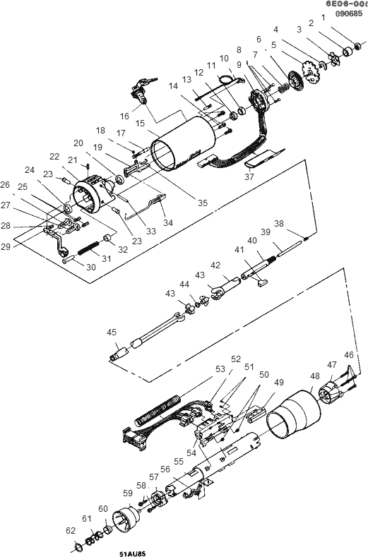 Cadillac Tilt Telescopic Steering Column Parts
