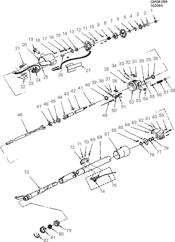 Exploded View For The 1989 Cadillac Deville Telescopic