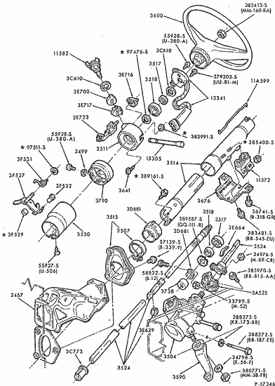 1990 Ford f250 steering column diagram