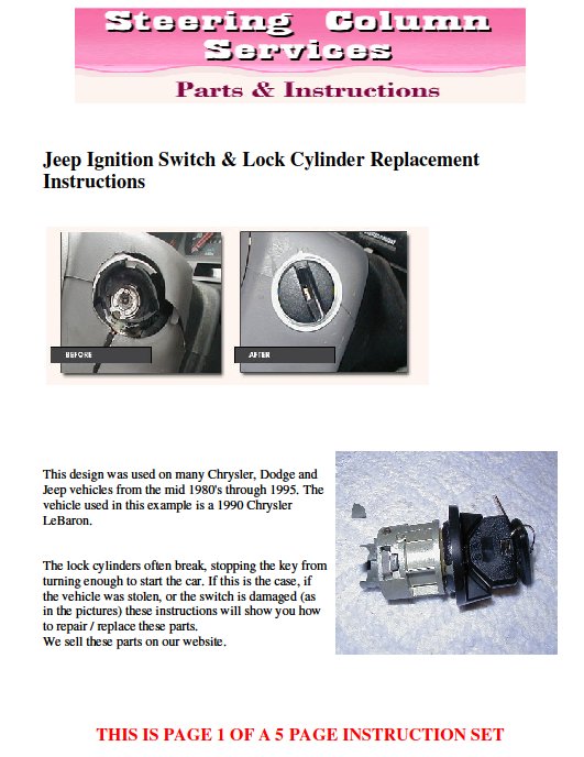 Jeep replacement instructions #3