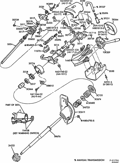 1963 Ford falcon steering column exploded view #4