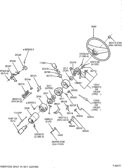 1990 Ford f150 steering column removal #2