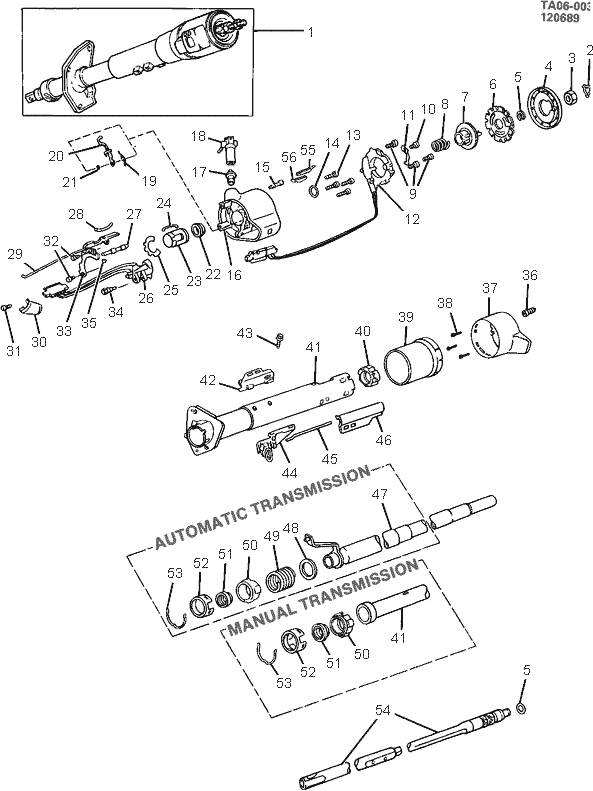 1989 chevy shop silverado steering column