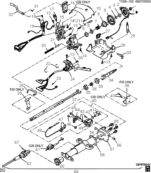 Gm Tilt Steering Column Diagram