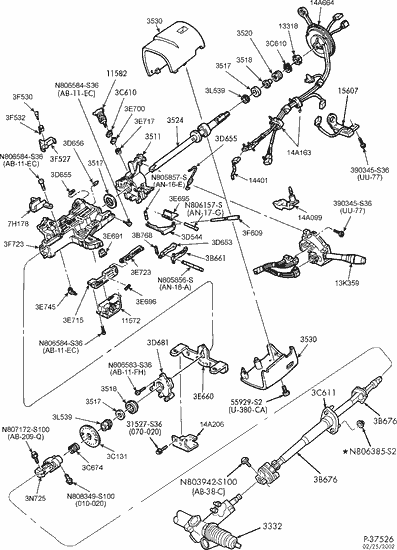 1963 Ford falcon steering column exploded view #7