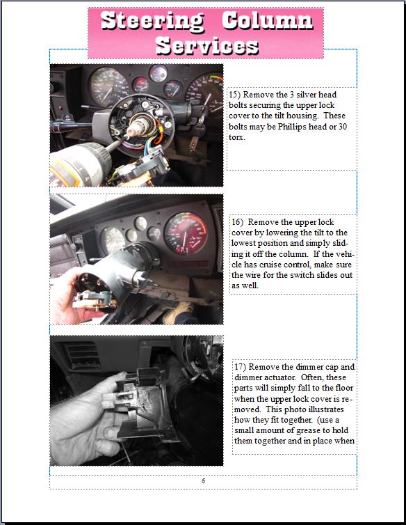 GM Steering Column Compatibility, Interchange & Repair Guide